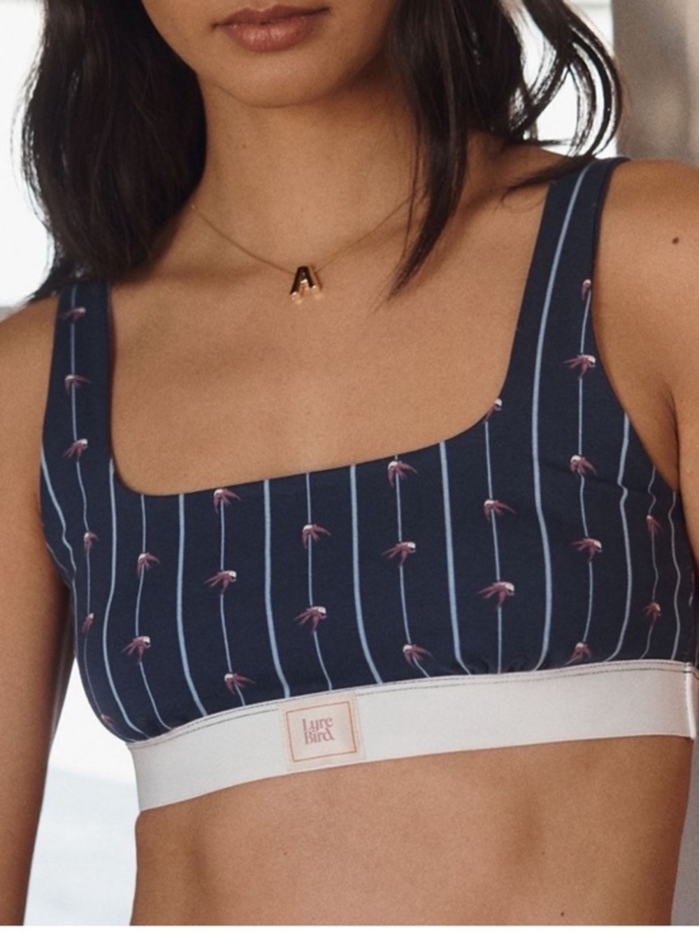 Anthropologie The LyreBird CottonCloud Printed Scoop-Neck Bra small
